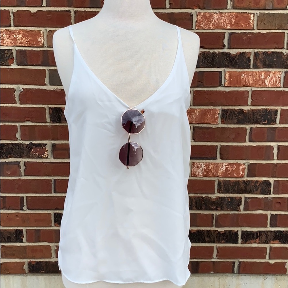 White vneck dress shirt